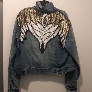 FP Sequin denim jacket